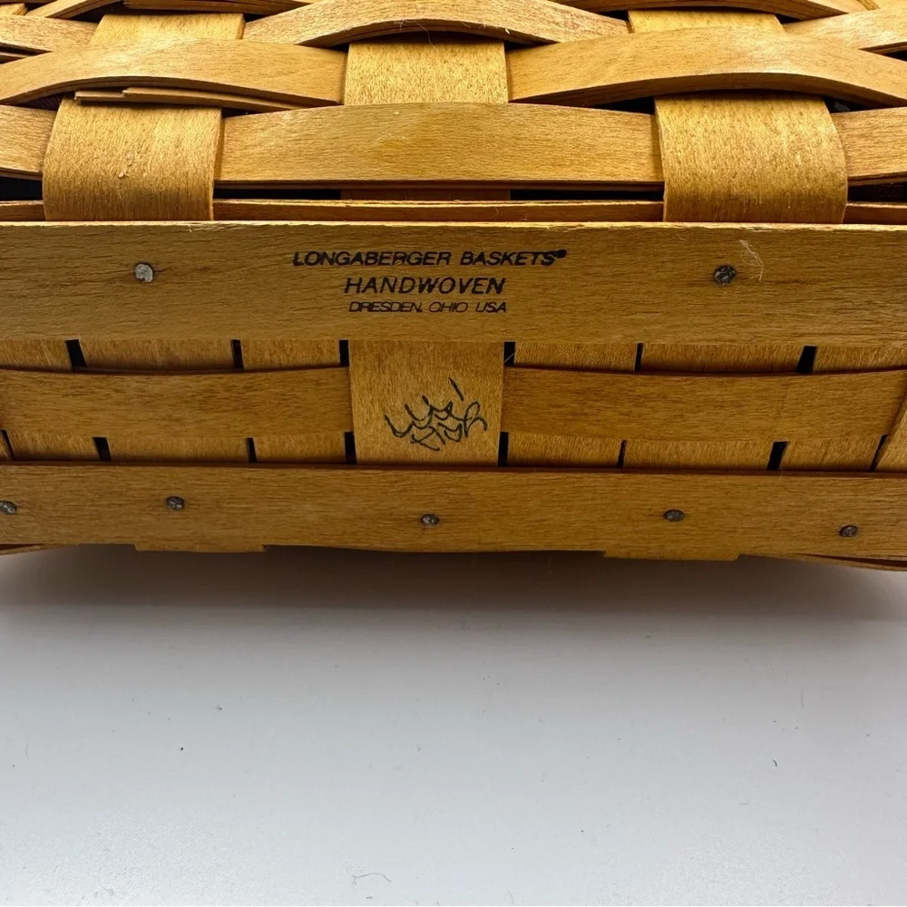 Longaberger Candle‎ Basket Traditional Red Liner + Protector